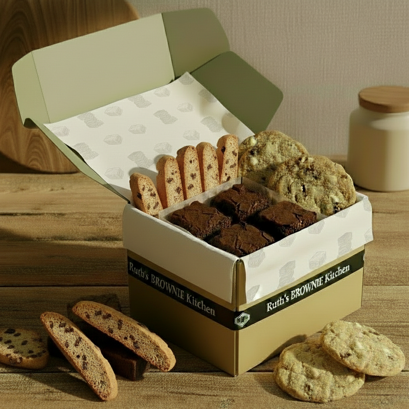 Large Build Your Own Box with brownies, cookies, and biscotti