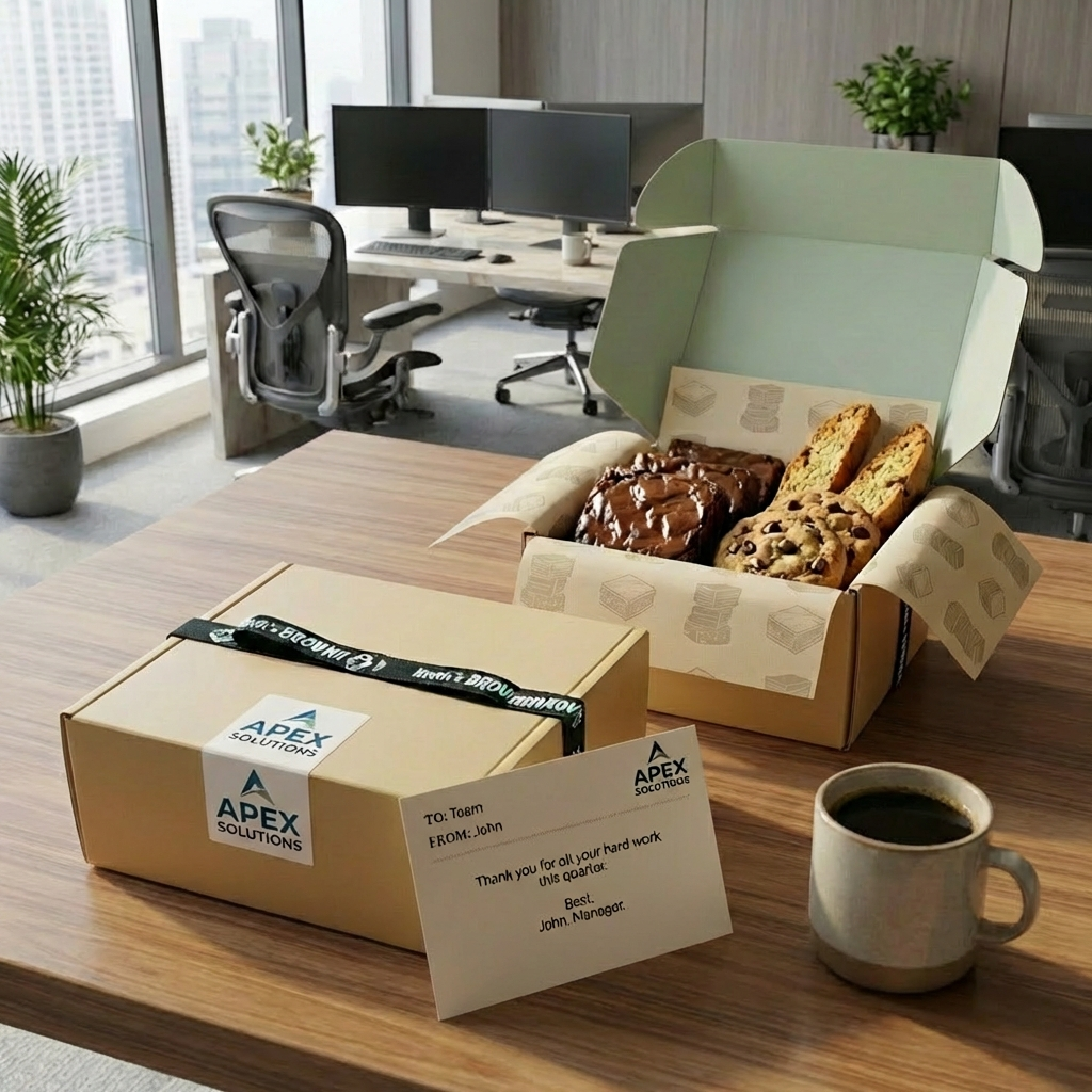 Premium branded brownie gifts for business clients