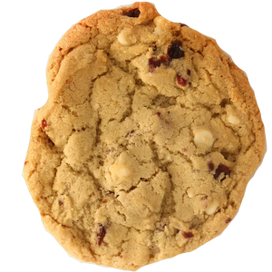 White Chocolate Cookies With Dried Cranberries.