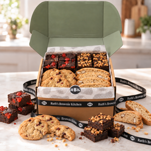 Fruit & Nut Fudgy Indulgence Box with assorted brownies from Ruth’s Brownie Kitchen