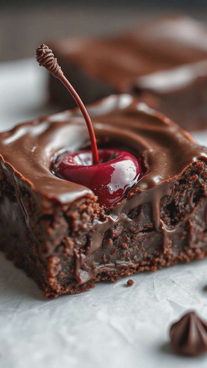 chocolate covered cherry brownie