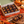 Thanksgiving brownie gift box from another angle with custom fall ribbon and seasonal packaging